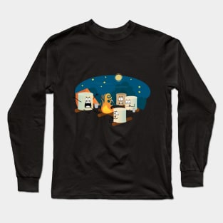 Camping Scary Stories Marshmallow Campfire Long Sleeve T-Shirt